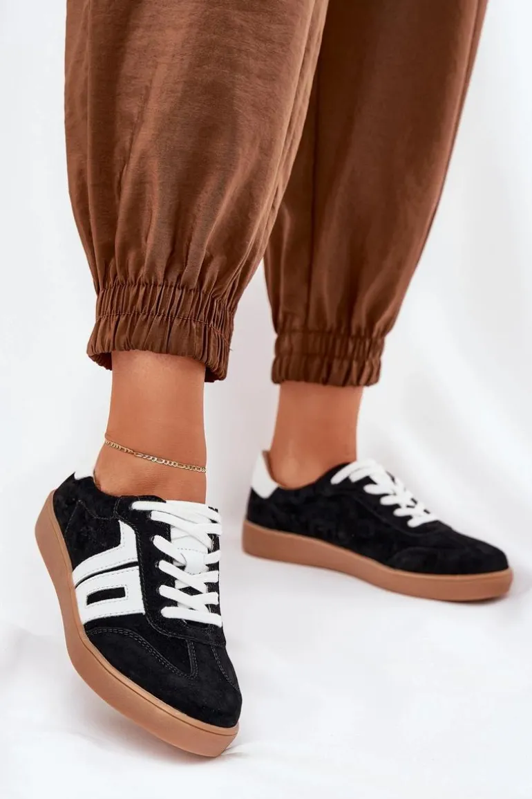 Sneakersy Buty Sportowe Zamszowe Vinceza 79517 Czarne