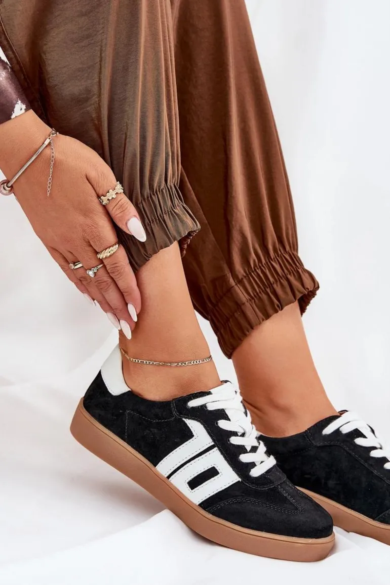 Sneakersy Buty Sportowe Zamszowe Vinceza 79517 Czarne