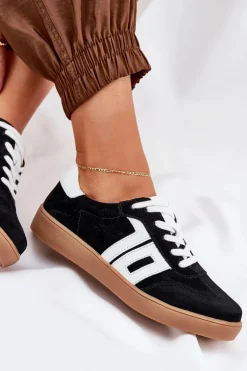 Sneakersy Buty Sportowe Zamszowe Vinceza 79517 Czarne