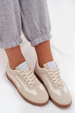 Sneakersy Damskie Beżowe Hanelor