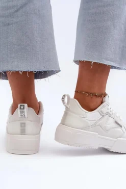 Sneakersy Damskie Big Star NN274357 Memory Foam System Białe