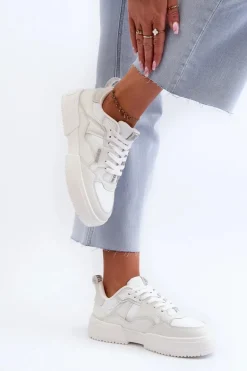 Sneakersy Damskie Big Star NN274357 Memory Foam System Białe