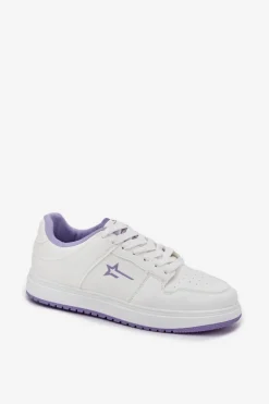 Sneakersy Damskie Big Star RR274A245 HI-POLY SYSTEM Biało-Fioletowe