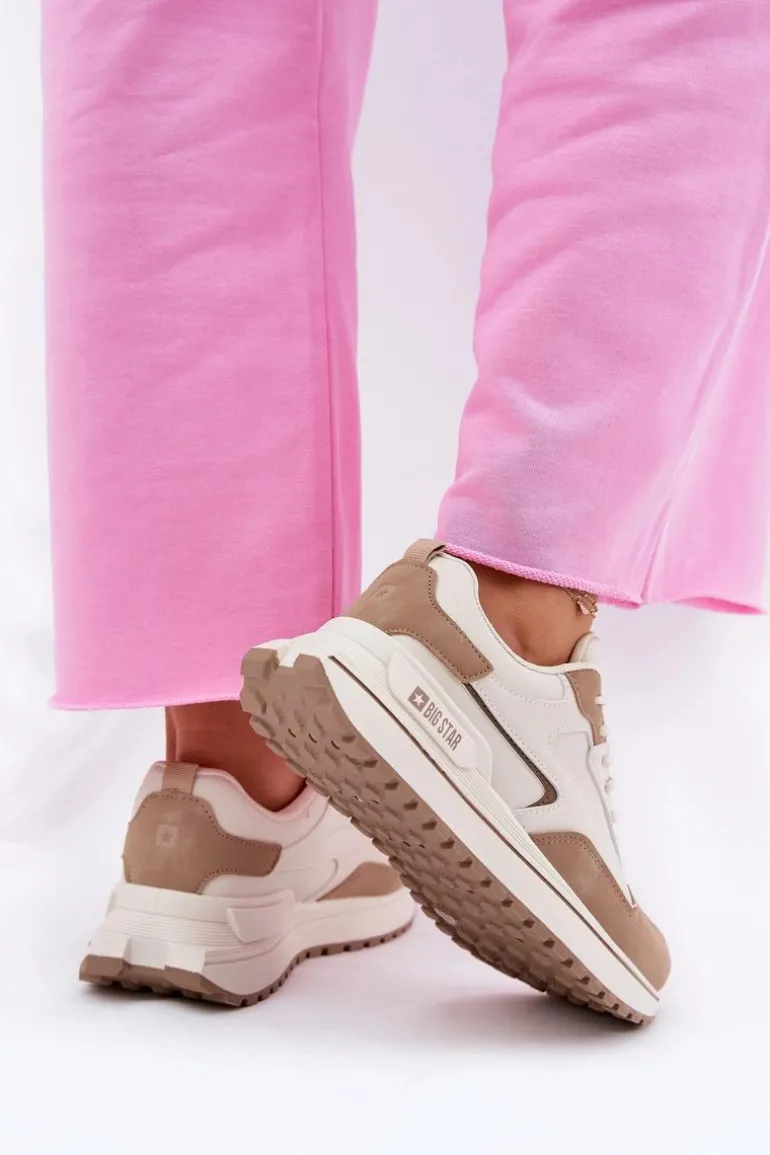 Sneakersy Damskie Big Star RR274A216 HI-POLY SYSTEM Beżowe