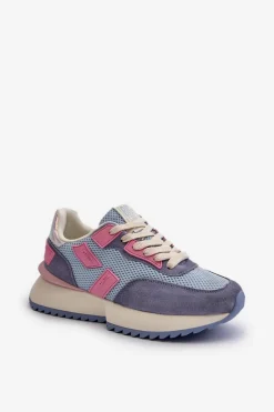 Sneakersy Damskie Big Star NN274974 Niebieskie