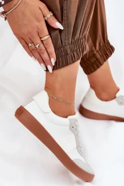 Sneakersy Damskie Big Star RR274371 Biało-Szare