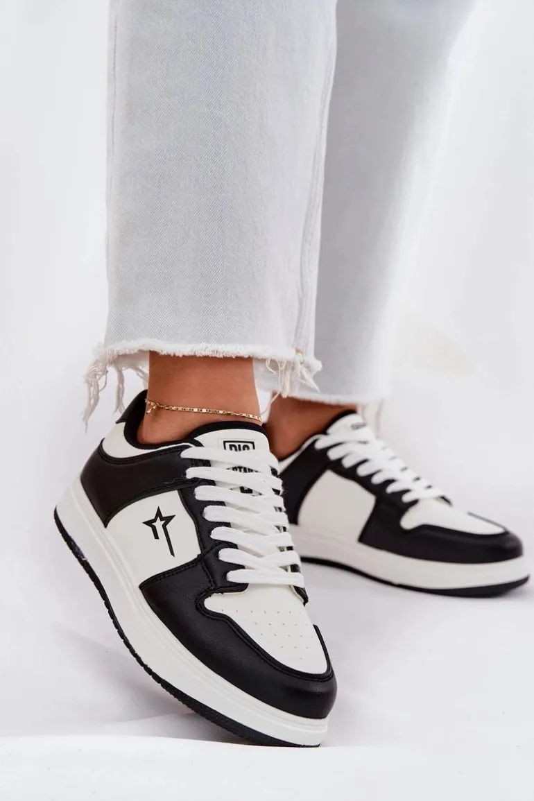 Sneakersy Damskie Big Star RR274A240 HI-POLY SYSTEM Biało-Czarne