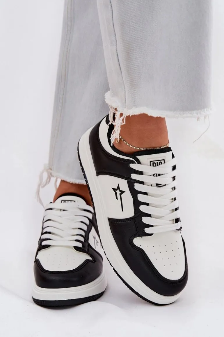 Sneakersy Damskie Big Star RR274A240 HI-POLY SYSTEM Biało-Czarne