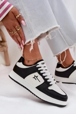 Sneakersy Damskie Big Star RR274A240 HI-POLY SYSTEM Biało-Czarne