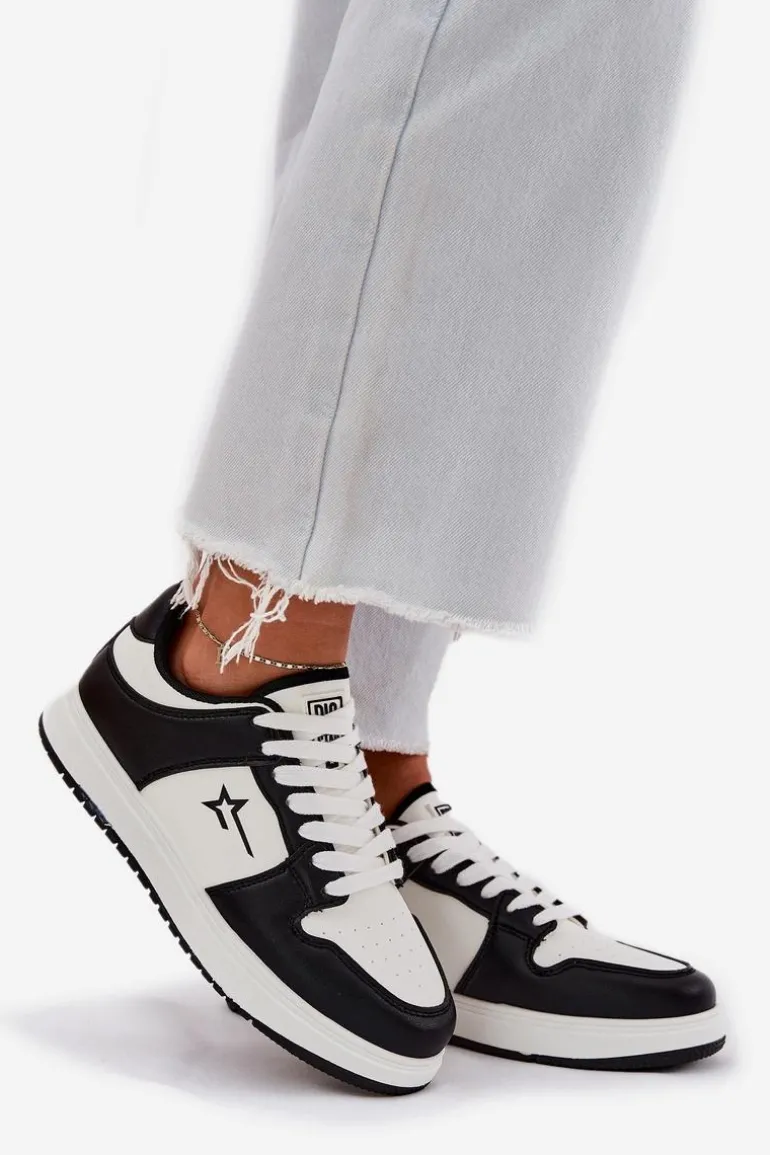 Sneakersy Damskie Big Star RR274A240 HI-POLY SYSTEM Biało-Czarne