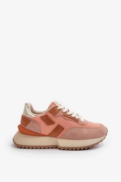 Sneakersy Damskie Big Star NN274976 Pomarańczowe