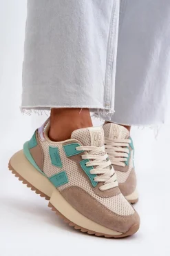 Sneakersy Damskie Big Star NN274973 Beżowe