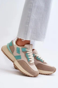 Sneakersy Damskie Big Star NN274973 Beżowe