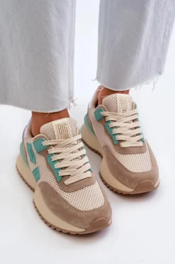 Sneakersy Damskie Big Star NN274973 Beżowe