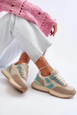 Sneakersy Damskie Big Star NN274973 Beżowe