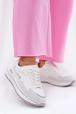 Sneakersy Damskie Big Star RR274A213 HI-POLY SYSTEM Białe