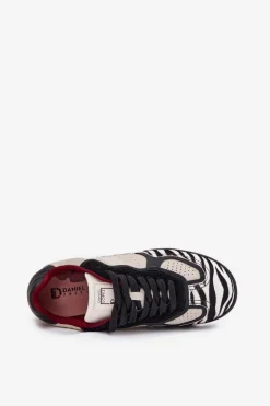 Sneakersy Damskie Daniel Lopez Just Dare SS2D4015 Zebra Beżowe
