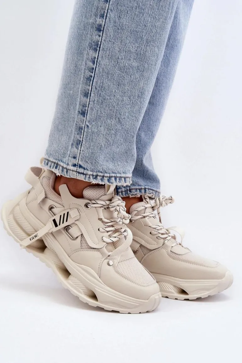 Sneakersy Damskie GOE NN2N4041 Beżowe