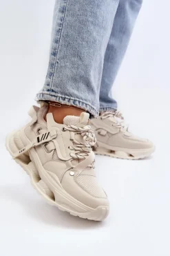 Sneakersy Damskie GOE NN2N4041 Beżowe