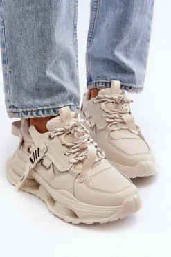 Sneakersy Damskie GOE NN2N4041 Beżowe