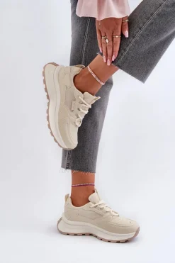 Sneakersy Damskie HI-POLY SYSTEM Big Star NN274A105 Beżowe