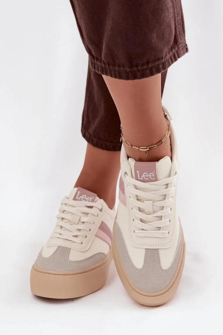 Sneakersy Damskie LEE AILANI WOMEN LOW 50253004.02A Zgaszona Biel