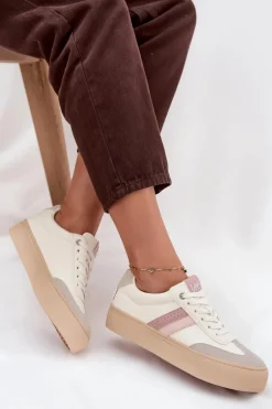 Sneakersy Damskie LEE AILANI WOMEN LOW 50253004.02A Zgaszona Biel