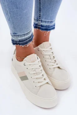 Sneakersy Damskie LEE LAYLA WOMEN LOW 50251003 Zgaszona Biel