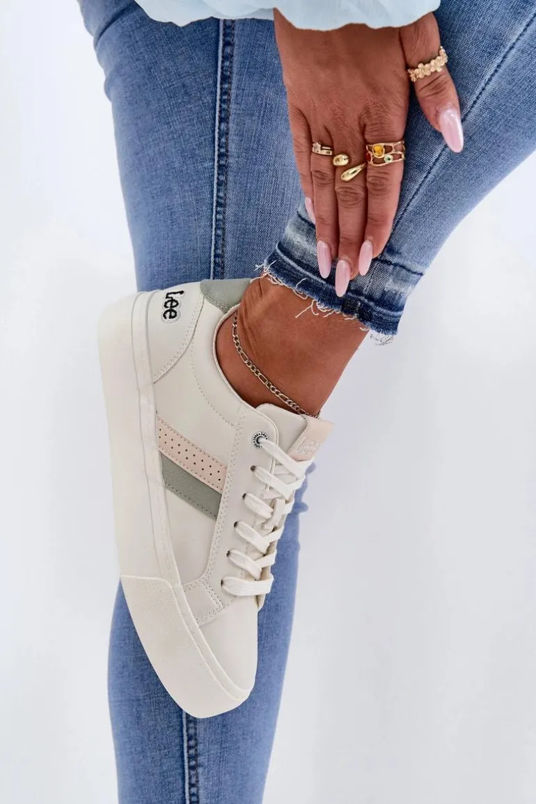 Sneakersy Damskie LEE LAYLA WOMEN LOW 50251003 Zgaszona Biel