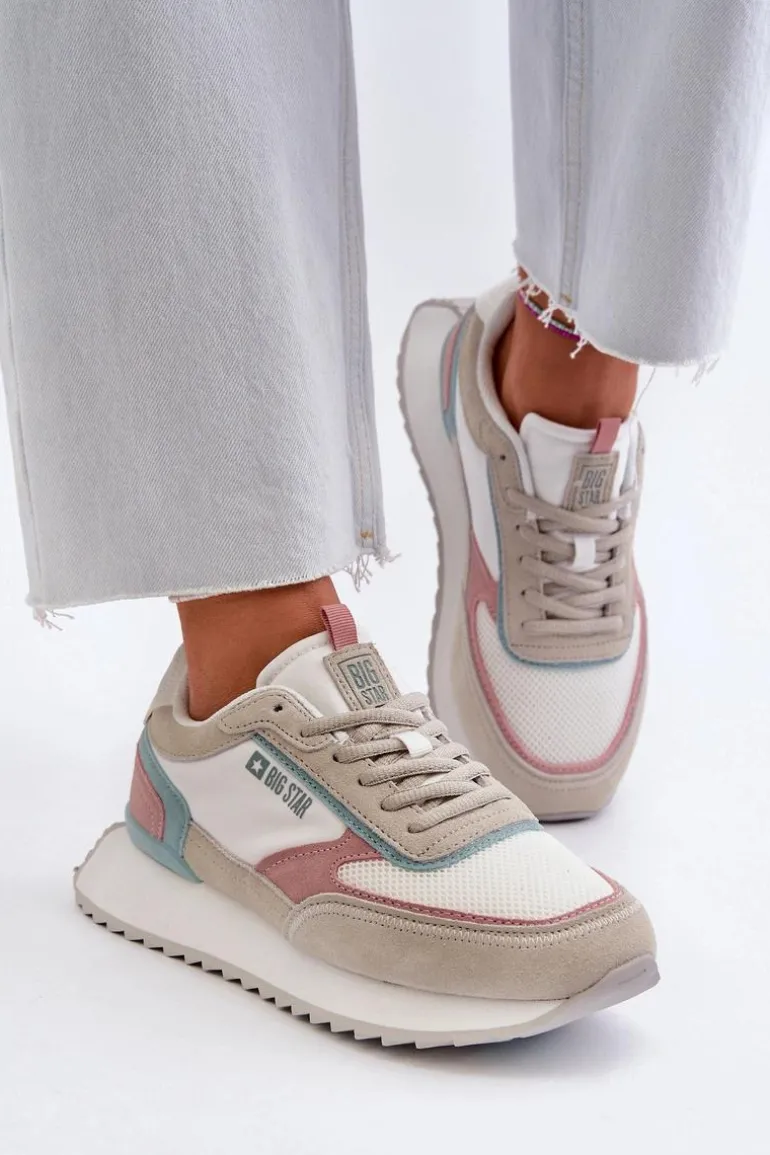 Sneakersy Damskie Memory Foam System Big Star NN274690 Białe