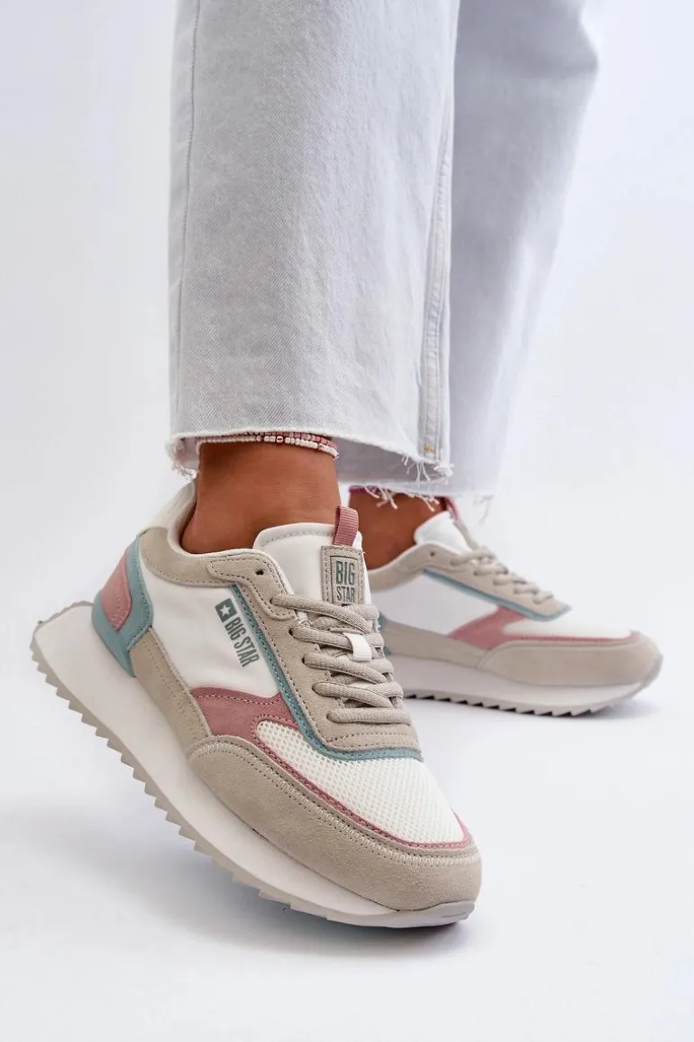 Sneakersy Damskie Memory Foam System Big Star NN274690 Białe