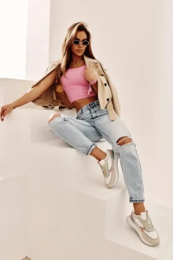 Sneakersy Damskie Memory Foam System Big Star NN274690 Białe