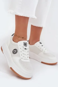 Sneakersy Damskie Na Platformie Big Star RR274572 HI-POLY SYSTEM Białe