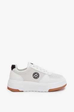Sneakersy Damskie Na Platformie Big Star RR274572 HI-POLY SYSTEM Białe
