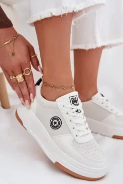 Sneakersy Damskie Na Platformie Big Star RR274572 HI-POLY SYSTEM Białe