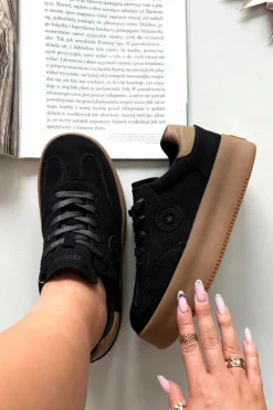 Sneakersy Damskie Na Platformie Big Star SS274761 Czarne