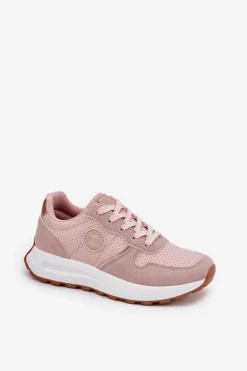 Sneakersy Damskie Na Platformie Big Star RR274489 Hi-Poly System Różowe