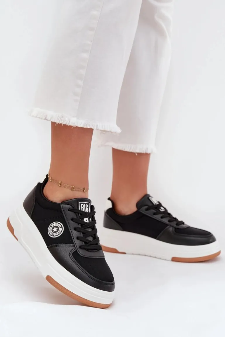Sneakersy Damskie Na Platformie Big Star RR274573 HI-POLY SYSTEM Czarne