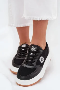 Sneakersy Damskie Na Platformie Big Star RR274573 HI-POLY SYSTEM Czarne