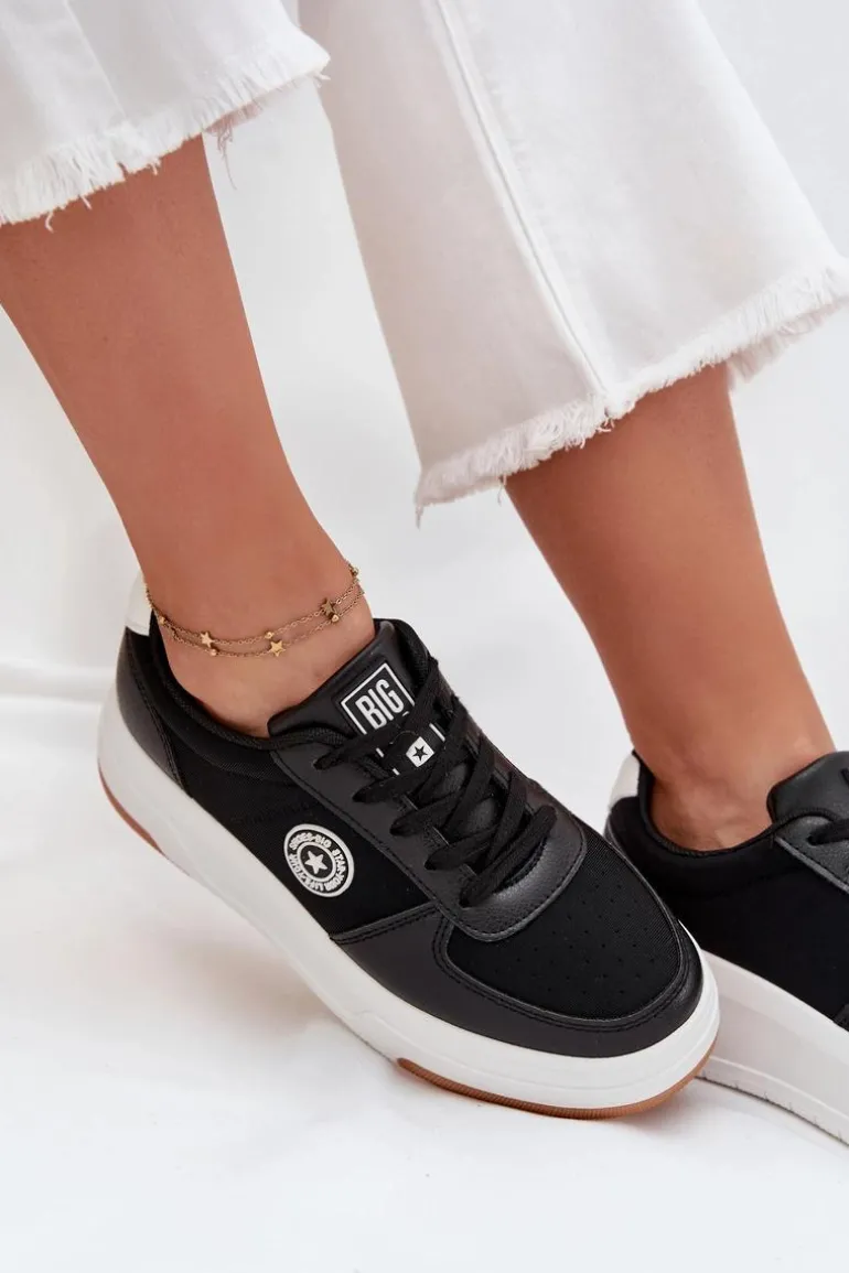 Sneakersy Damskie Na Platformie Big Star RR274573 HI-POLY SYSTEM Czarne