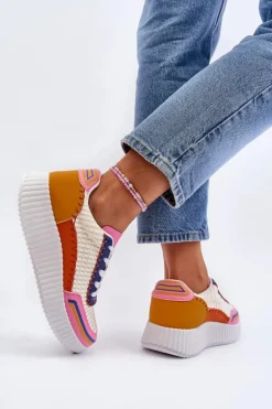 Sneakersy Damskie Na Platformie Multikolor Redala