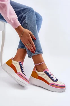Sneakersy Damskie Na Platformie Multikolor Redala