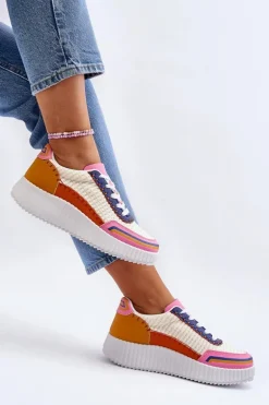 Sneakersy Damskie Na Platformie Multikolor Redala
