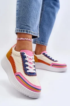 Sneakersy Damskie Na Platformie Multikolor Redala