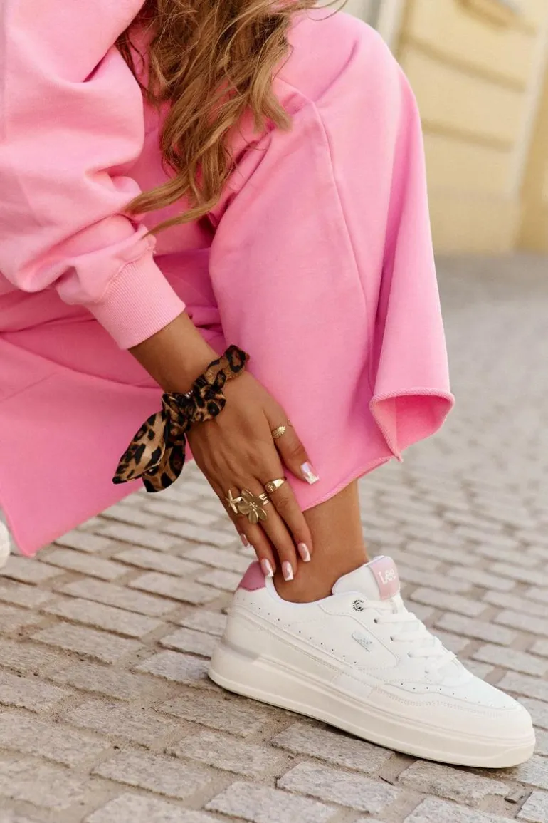 Sneakersy Damskie Na Platformie LEE EMMA WOMEN LOW 50251014.00L Białe