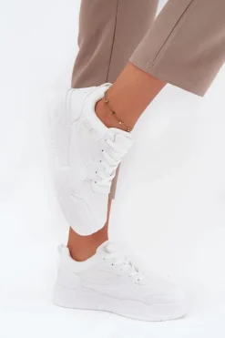 Sneakersy Damskie Na Platformie Big Star SS274590 HI-POLY SYSTEM Białe