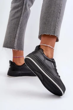 Sneakersy Damskie Na Platformie Big Star NN274255 Czarne