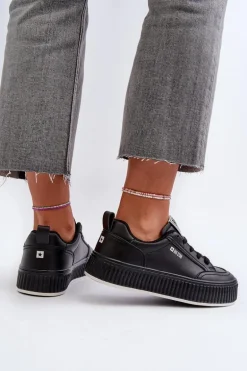 Sneakersy Damskie Na Platformie Big Star NN274255 Czarne