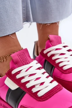 Sneakersy Damskie Na Platformie Big Star NN274500 Memory Foam System Fuksja