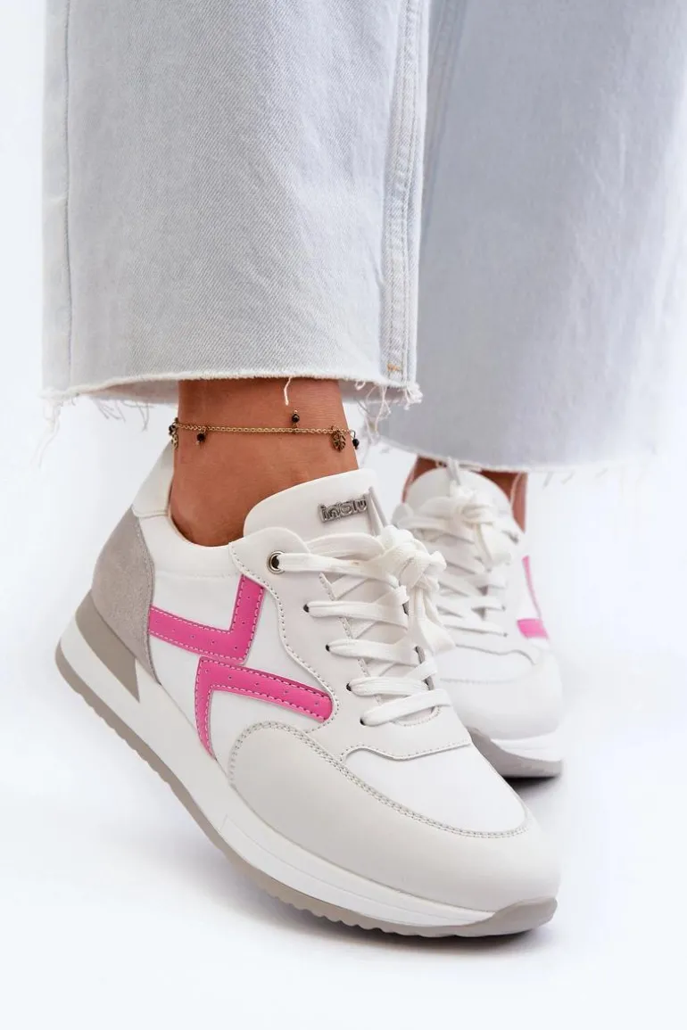 Sneakersy Damskie Na Platformie INBLU IN000362 Białe